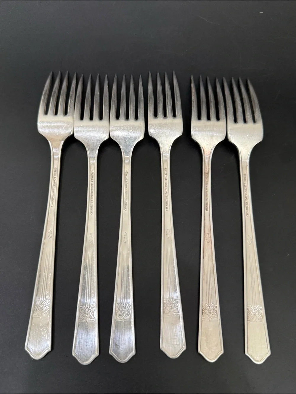 Vintage ONEIDA Simeon & George Rogers Co. Silver Rose Silver-plate Dinner Forks